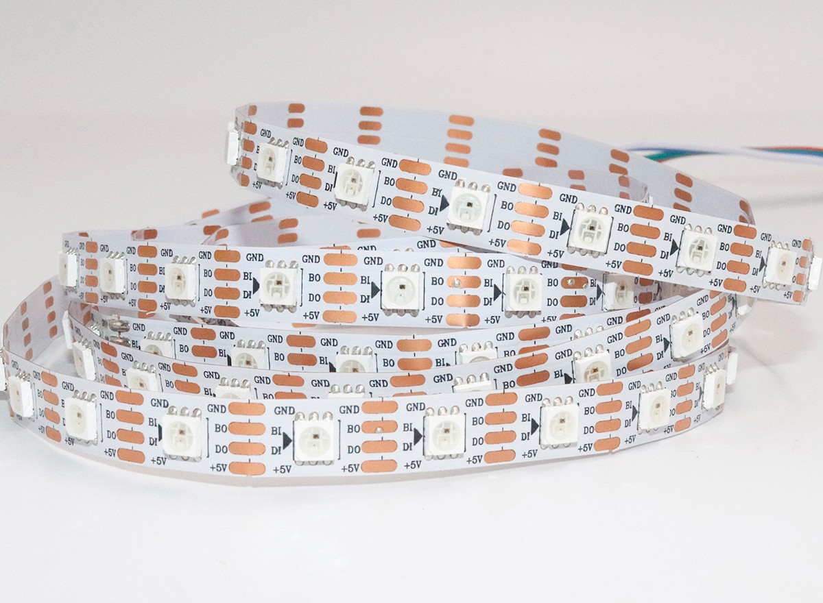 內置WS2813 5050RGB 60燈 5V 單點單控斷點續(xù)傳 黑板