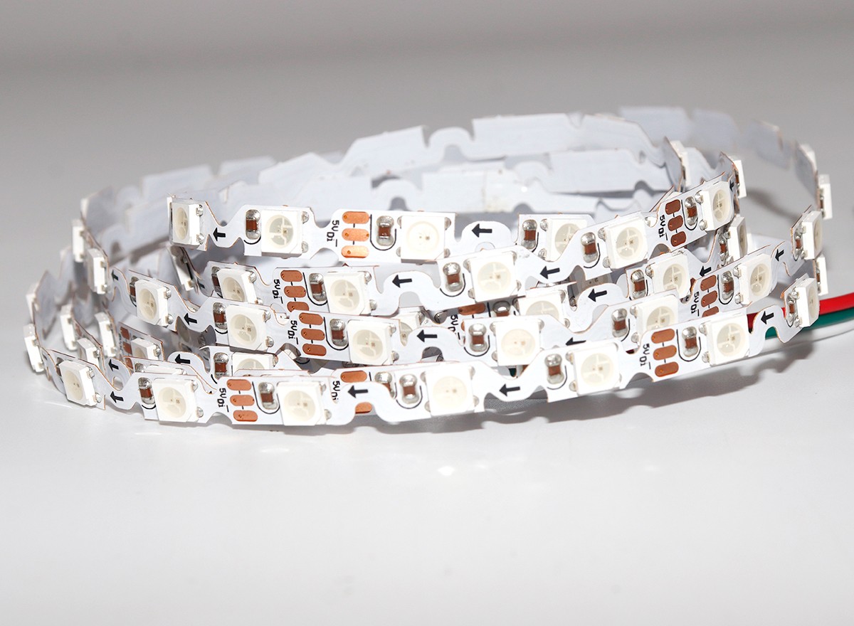 內(nèi)置SK6812 505RGB 60燈S型 5V  單點(diǎn)單控