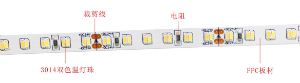 3014雙色溫 240燈 24V(圖1) 3014雙色溫 240燈 24V(圖1)